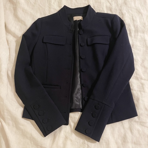 LOFT Jackets & Coats Loft Navy Blue Military Style Jacket Poshmark